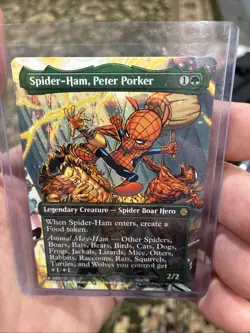 Mtg. Spider-Ham, Peter Porker. Foil Borderless. Marvel's Spider-Man. Pack Fresh - Image 1