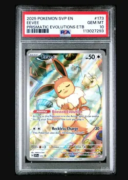 2025 POKEMON SVP EN-SV BLACK STAR PROMO #173 EEVEE PSA 10 - Image 1