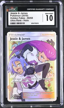 Pokemon Jessie & James 68/68 Ultra Rare Hidden Fates - CGC 10 - Image 1