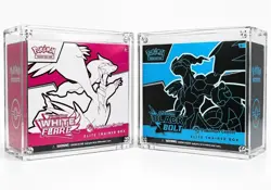 Black Bolt and White Flare POKEMON CENTER ETB with Acrylic case - Image 1