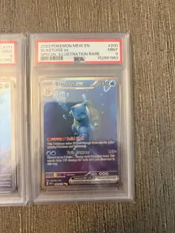 151 Pokemon Sequential 151 squirtle-wartortle-blastoise PSA 9 - Image 4