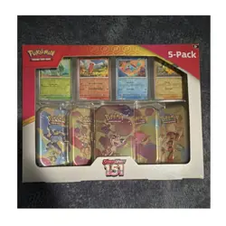 Pokemon Scarlet & Violet 151 Mini Tin Collection 5-Pack Box English - Image 1