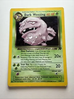 Pokemon Dark Weezing #14/82 Team Rocket Holo - Image 1