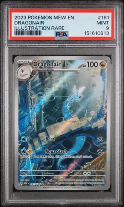 Pokemon Dragonair Holo 181/165 Sv: Scarlet & Violet 151 Illustration Rare PSA 9 - Image 1