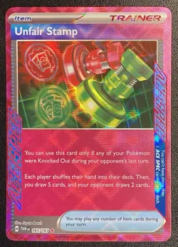Unfair Stamp ACE SPEC 165/167 Pokemon TCG S&V Twilight Masquerade Trainer NM - Image 1