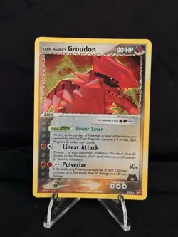 Pokemon Team Magma's Groudon 9/95 EX Team Magma vs. Aqua Holo Rare 100HP TCG - Image 1