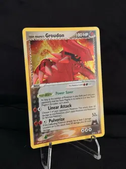 Pokemon Team Magma's Groudon 9/95 EX Team Magma vs. Aqua Holo Rare 100HP TCG - Image 2
