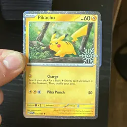 The Pokemon Company Pikachu Common Stamped Holo Scarlet & Violet 151 025/165 - Image 1