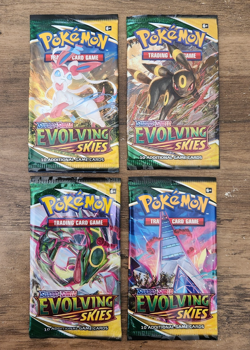 Pokemon Sword & Shield Evolving Skies Booster Pack Art Set Empty Display 2021 - Image 1
