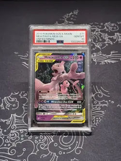 2019 Pokemon SM Unified Minds: Mewtwo & Mew GX 71/236 FA PSA 10 GEM MINT - Image 1