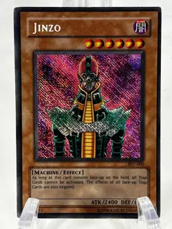 Yu GI Oh! Jinzo PSV-000 Pharaoh's Servant Secret Rare Unlimited Edition (HP/DMG) - Image 1