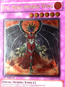 yugioh EVIL HERO INFERNO WING GLAS-EN038 Ultimate Rare 1st Edition near mint - Image 5