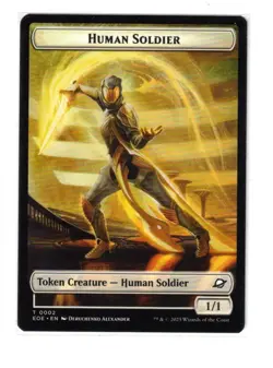 MTG NM- Human Soldier Lander (0004) Doubled-Sided Token - Edge of Eternities - Image 1