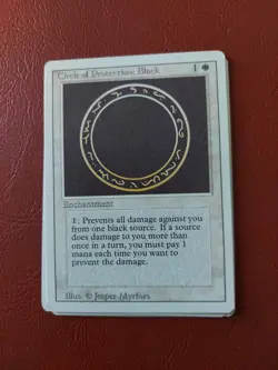 MTG Circle of Protection: Black x 3 Cards Revised Edition Common LP - Image 1