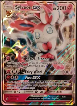 Sylveon GX - 92/145 - Pokemon Guardians Rising Sun & Moon Ultra Rare Card NM - Image 1