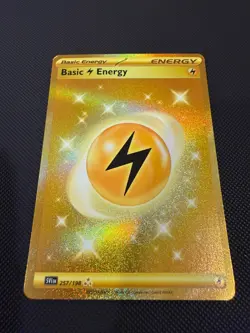Pokemon GOLD Basic Electric Energy 257/198 Hyper Rare Scarlet & Violet NM - Image 1