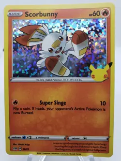 Scorbunny 16/25 Holo McDonald's 25th Anniversary Promo - Pokemon TCG - NM - Image 1