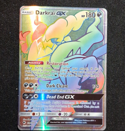 Pokemon Darkrai GX Sm-Burning Shadows 158/147 Rainbow Rare Full Art Holo 180 HP - Image 1