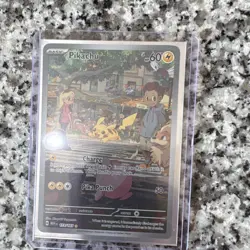 Pokemon Pikachu Illustration Rare Full Art Holo Scarlet & Violet 151 173/165 - Image 1