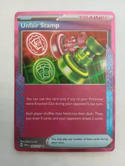 Unfair Stamp - SV06: Pokemon TCG: Twilight Masquerade (TWM) - Image 1