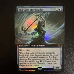 MTG - Sea Gate Stormcaller. Zendikar Rising. Extended Art - Foil Mythic Creature - Image 1