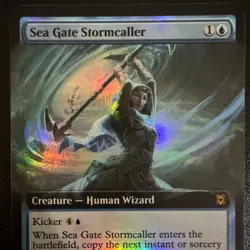 MTG - Sea Gate Stormcaller. Zendikar Rising. Extended Art - Foil Mythic Creature - Image 2