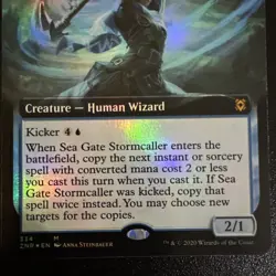 MTG - Sea Gate Stormcaller. Zendikar Rising. Extended Art - Foil Mythic Creature - Image 3