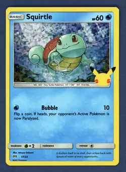 Squirtle 017/025 Promo McDonald's 25th Anniversary Promos Pokemon Holo Near Mint - Image 1