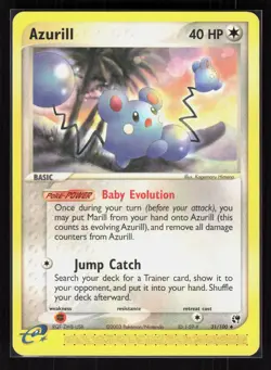 Azurill Uncommon Pokemon Sandstorm 31/100 MP - Image 1