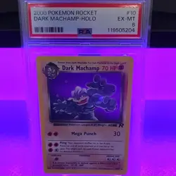 Pokemon Dark Machamp 10/82 Team Rocket Holo Rare Unlimited PSA 6 English - Image 1