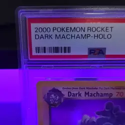 Pokemon Dark Machamp 10/82 Team Rocket Holo Rare Unlimited PSA 6 English - Image 3