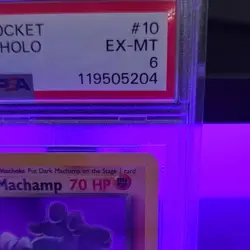 Pokemon Dark Machamp 10/82 Team Rocket Holo Rare Unlimited PSA 6 English - Image 4