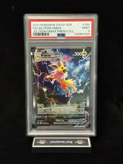 2021 Pokemon Swsh Black Star Promo Fa Jolteon Vmax #184 PSA 9 - Image 1
