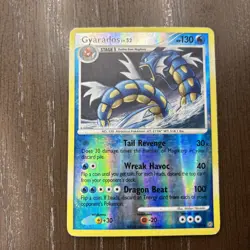 Pokemon TCG Gyarados 19/100 Stormfront Reverse Holo Rare DMG - Image 3