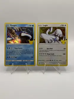 Celebrations Pikachu x2 Mew Lugia Kyogre Holo Rare Lot NM Pokemon TCG - Image 3