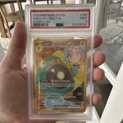 PSA 9 Pokemon Iono's Bellibolt ex 188/159 Sv09 Journey Together Hyper Rare Holo - Image 1