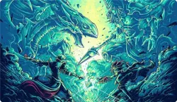 YuGiOh Dark Magician Vs Blue Eyes White Dragon TCG Game Mat Playmat 60x35cm - Image 2