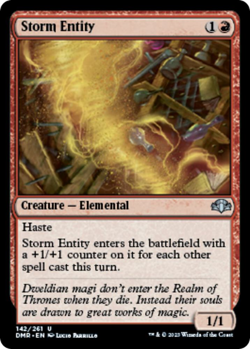 MTG magic 1x Storm Entity FOIL (M/NM) Dominaria Remastered - Image 1