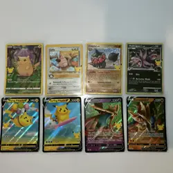 8 Card Lot Pokemon TCG Celebrations Holo Pikachu Cleffa Claydol Hydreigon V - Image 1