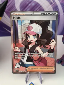 Pokemon Card Hilda 164/086 White Flare Full Art Rare Trainer packfresh UK seller - Image 2