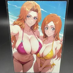 Orihime Inoue & Rangiku Anime Waifu Card Doujin ACG Goddess Holo - Image 2