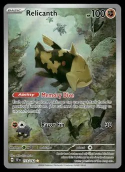 Pokemon Cards Relicanth 173/162 Temporal Forces Illustration Rare NM - Image 1