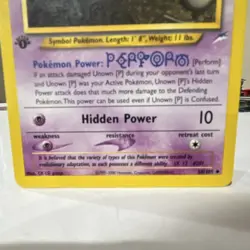Pokemon Unown [P] Neo Destiny 58/105 1st Edition Uncommon 40 HP TCG Card - Image 3