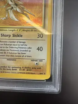 Kabutops Holo *1st Edition* PSA 8 Near Mint Pokemon Card - Fossil 1999 Set #9/62 - Image 5