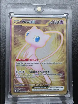 Mew GOLD RARE HOLO FOIL REFRACTOR POKEMON TRADING CARD TCG MINT METAL - Image 1