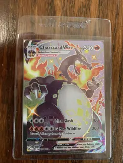 2021 Pokemon TCG Charizard VMAX Shining Fates Holo Card SV107/SV122 - Image 1