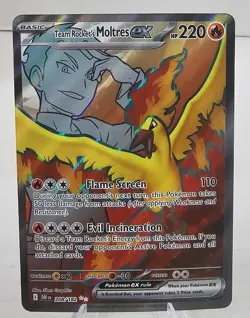 Pokemon Team Rocket's Moltres ex 208/182 Destined Rivals Pokemon Card TCG - Image 1