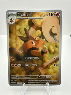 Pignite 097/086 Sv: White Flare Holo Near Mint Pokemon TCG Card - Image 1