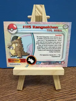 Pokemon 2000 Topps TV Kangaskhan #115 Foil Blue Logo 1st Print Rare Vintage Card - Image 2