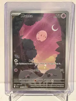 Pokemon TCG Munna 116/086 Sv: Black Bolt Illustration Rare Holo Card - Image 1